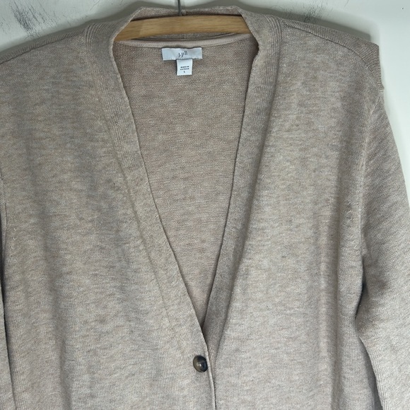 J. JILL Tan/Brown Color Block Long Button Front Cardigan Size Large - Picture 3 of 15